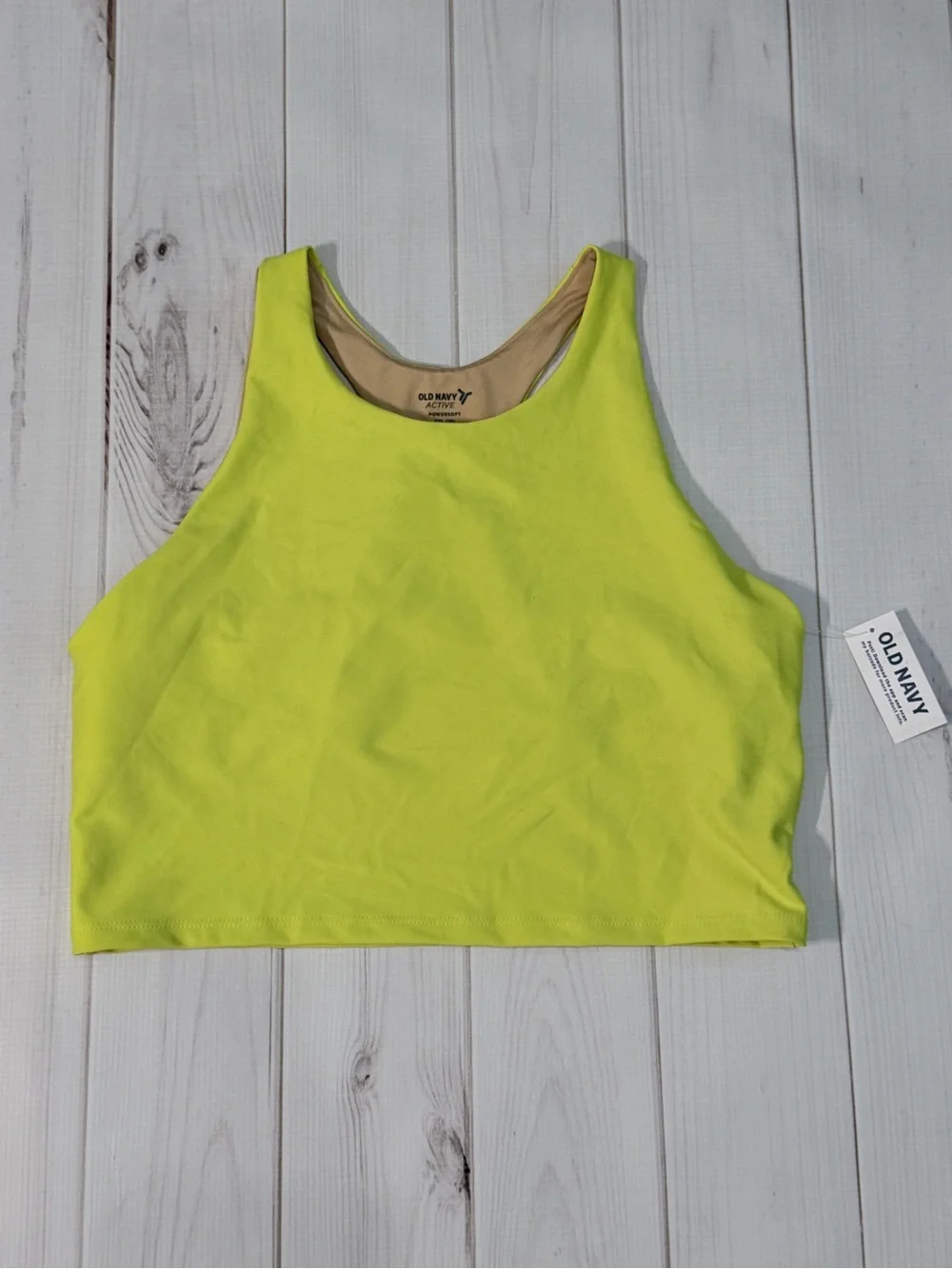 Old Navy Neon Yellow Cropped Tank